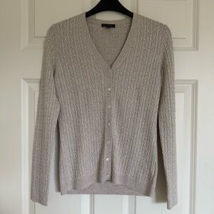 Brooks Brothers Silk and Cashmere Cable Knit Cardigan